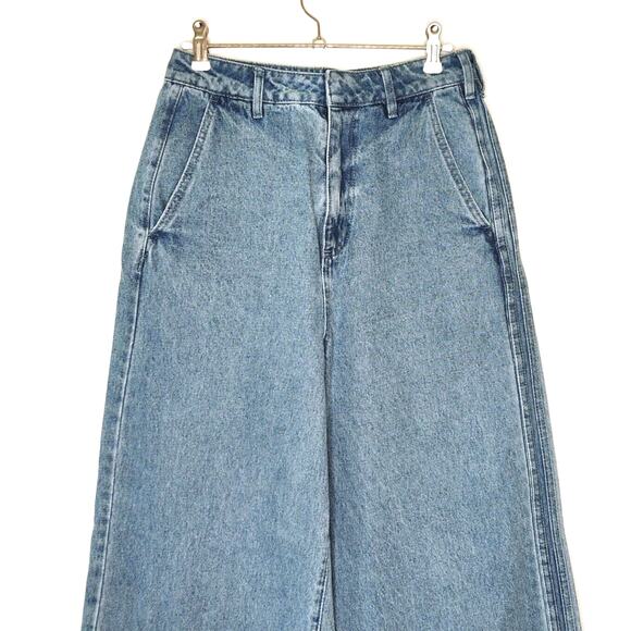 adidas Originals x KSENIASCHNAIDER Womens 3-Stripes Jeans Size 28 Wide Leg NWT - Picture 9 of 16